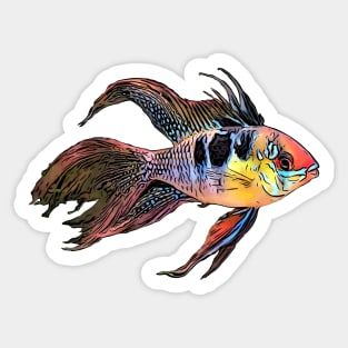 German Blue Ram Cichlid Sticker